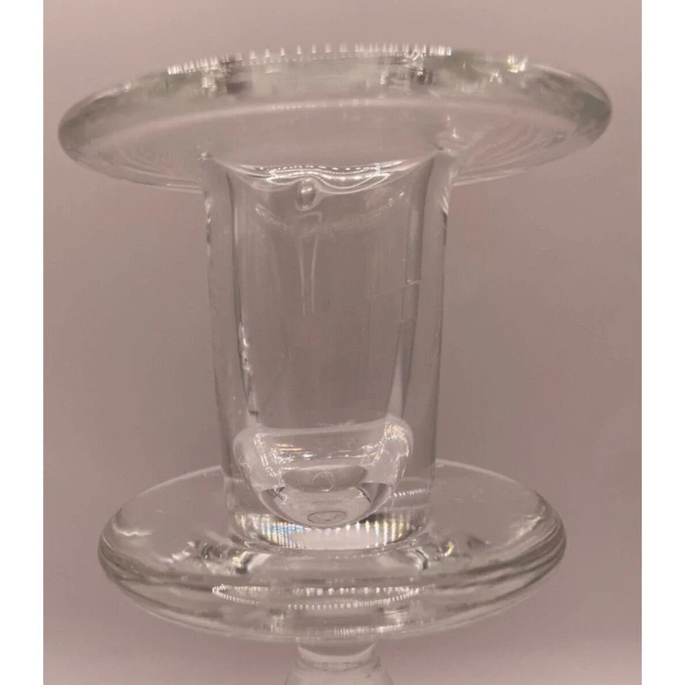 Rare Vintage Handblown -Signed Union Street Candlestick Holders Set of 2